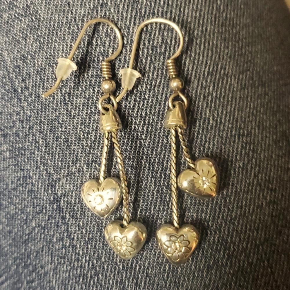 SOLD - Vintage Brighton Stellar Heart Earrings
